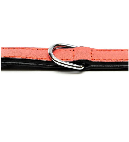 Gloria hondenhalsband Gloria Gestoffeerd Koraal, 35 cm, padded coral-colored dog collar with adjustable strap and metal buckle.