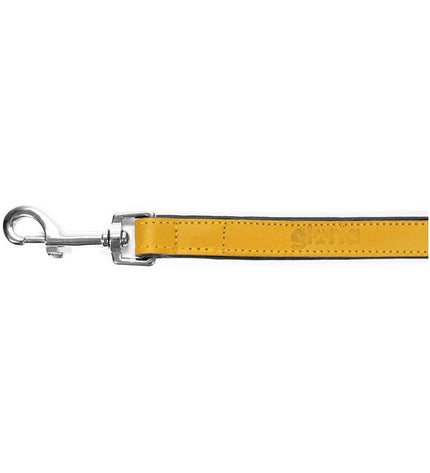 Yellow Gloria dog leash, 1.8 x 100 cm, with sturdy handle and metal clip, designed for secure walking of dogs.