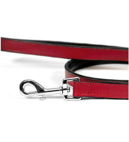 Red Gloria dog leash, 1.8 x 100 cm, durable nylon material with metal clasp for secure walking.