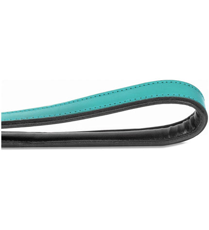 Turquoise Gloria dog leash, 1.8 meters long and 100 cm wide, made of durable material, designed for comfortable dog walking.