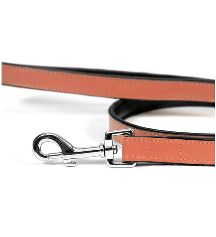 Gloria hondenriem Koraal 1.8 x 100 cm, durable nylon leash for dogs, in a vibrant coral color with metal clasp.