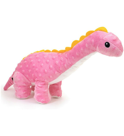 Pink dinosaur dog plush toy from Gloria, 10x45x20 cm, made of polyester and polypropylene, perfect for dogs to cuddle and play.