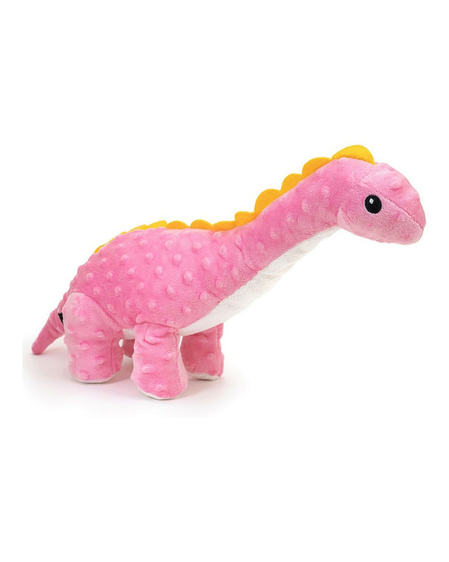 Pink dinosaur dog plush toy from Gloria, 10x45x20 cm, made of polyester and polypropylene, perfect for dogs to cuddle and play.
