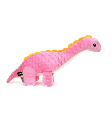 Pink dinosaur dog cuddly toy by Gloria, made of polyester and polypropylene, measuring 10x45x20 cm for dogs.
