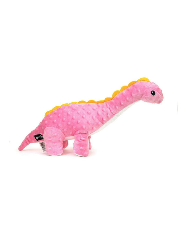 Pink dinosaur dog cuddly toy by Gloria, made of polyester and polypropylene, measuring 10x45x20 cm for dogs.