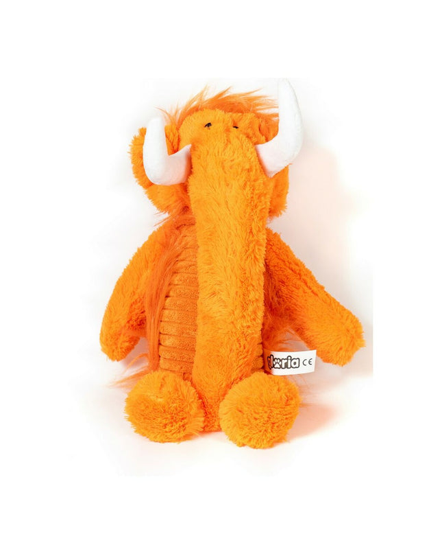 Gloria orange polyester dog plush toy with monster design, measuring 20x35 cm, ideal for dogs and pet play.
