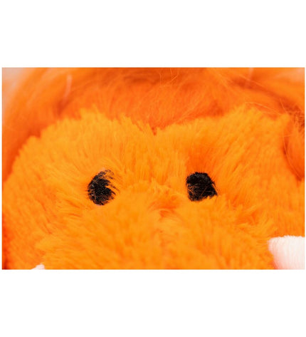 Orange Gloria dog plush toy made of polyester and polypropylene, measuring 20 x 35 cm, designed for dogs.