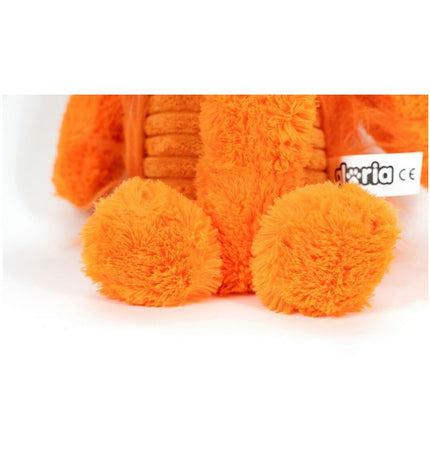 Orange polyester dog plush toy by Gloria, 20x35 cm, soft and durable for dogs to chew and play with.
