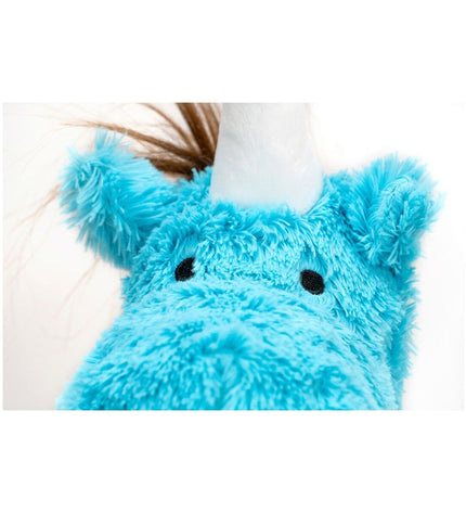 Blue polyester dog plush toy from Gloria with monster design, soft and durable for playful pets.