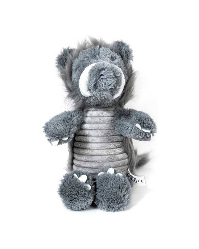 Gloria grijze honden knuffel van polyester en polypropyleen, 20x35 cm, zacht en geschikt voor honden speelgoed.