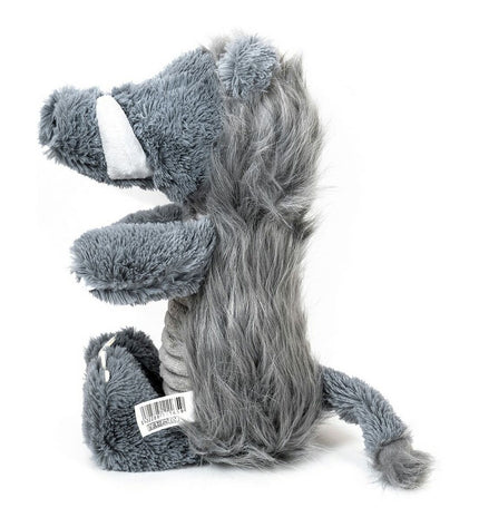 Gloria grijze hondenknuffel van polyester en polypropyleen, 20x35 cm, zachte zachte speelgoed voor honden.