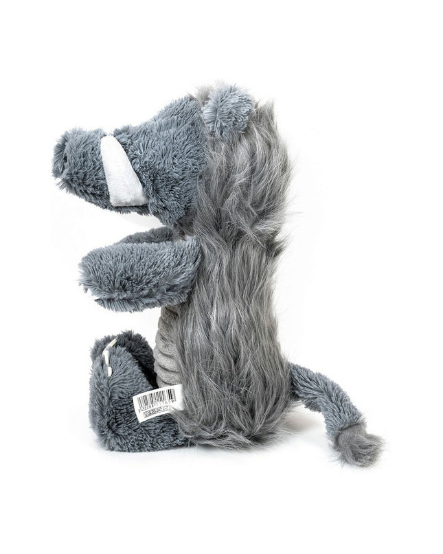 Gloria grijze hondenknuffel van polyester en polypropyleen, 20x35 cm, zachte zachte speelgoed voor honden.