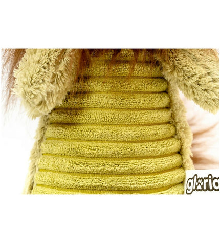 Gloria Groen Oker honden knuffel gemaakt van polyester en polypropyleen, geschikt als dierproduct voor honden.