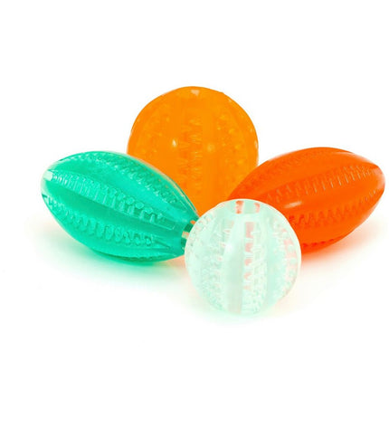 Gloria Hondenspeelgoed in gesorteerde kleuren, 9 cm, TPR materiaal, geschikt voor honden, tandverzorging en zacht bijtplezier.