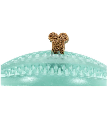 Gloria dog teething toy made of TPR in assorted colors, 9 cm long, designed for canine dental care and chewing fun.