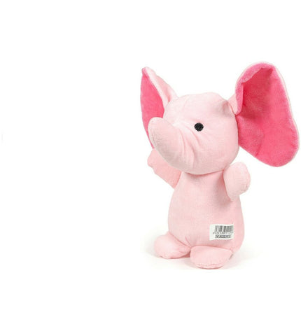 Pink Gloria Hoa dog plush toy in elephant shape, 20 cm, soft and cuddly for dogs, with detailed elephant features.
