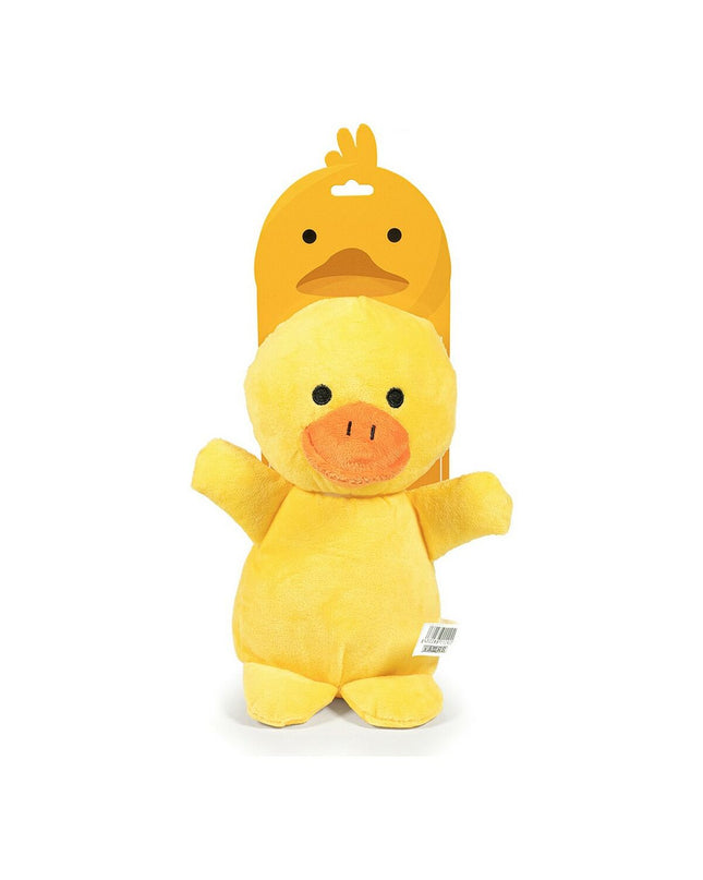 Gloria Enyi 20 cm duck plush dog toy, soft and cuddly for dogs, shown in a colorful pet product image.