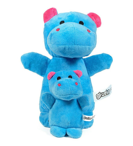 Gloria Nomana 10 cm Nijlpaard hondenknuffel, zacht en speelgoed voor honden, met gedetailleerde nijlpaardvorm en schattige uitstraling.