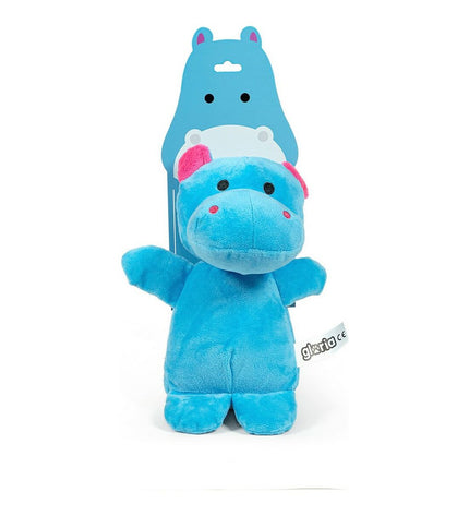 Gloria Nomana 20 cm Nijlpaard hondenknuffel, soft plush toy for dogs, featuring a cute hippopotamus design.
