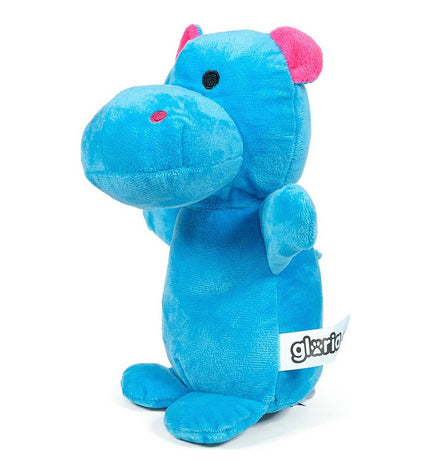 Gloria Nomana 20 cm Nijlpaard hondenknuffel, zacht en pluche dierproduct voor honden, geschikt voor knuffelen en spelen.