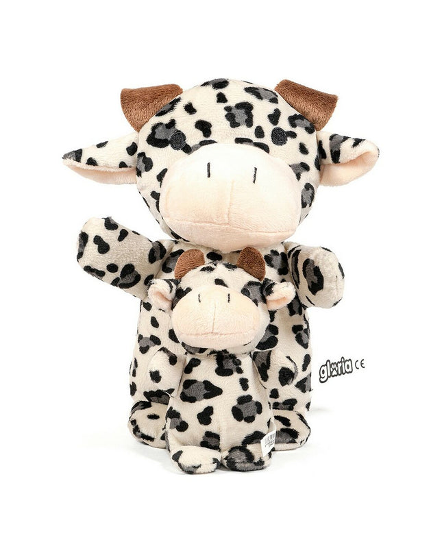 Beige Gloria Marvel dog plush toy resembling a cow, made of polyester and polypropylene, suitable for dogs.