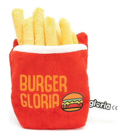 Soft dog plush toy Gloria Friet for dogs, featuring a realistic fry design, perfect for play and comfort.