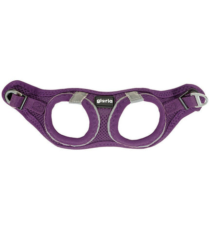 Gloria Air Mesh Trek Star adjustable purple dog harness in XXXS size, featuring breathable mesh material for small pets.