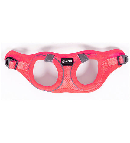 Pink Gloria Air Mesh star dog harness in size XXS for small dogs, featuring breathable material and star design.