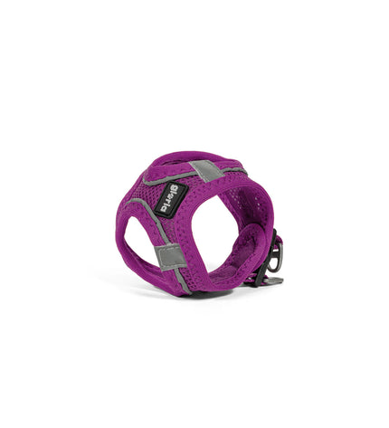 Purple Gloria Trek Star dog harness for small dogs, adjustable 24-26 cm and 28-28.6 cm, suitable for XXS pets.