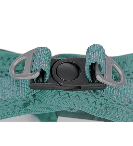 Turquoise Gloria Trek Star dog harness in XS size, adjustable 27-28 cm and 31-34.6 cm, for small dogs.