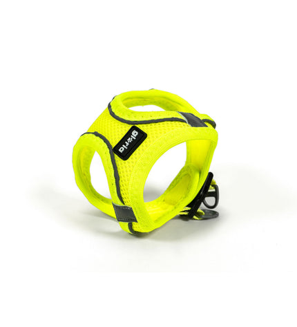 Yellow Gloria Trek Star dog harness for small dogs, adjustable 29.4-32.6 cm neck and 41.4-43 cm chest, secure fit