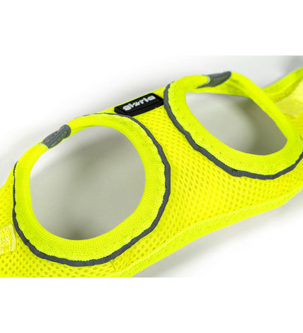 Yellow Gloria Trek Star dog harness for small dogs, 29.4-32.6 cm neck, 41.4-43 cm chest, comfortable pet accessory.