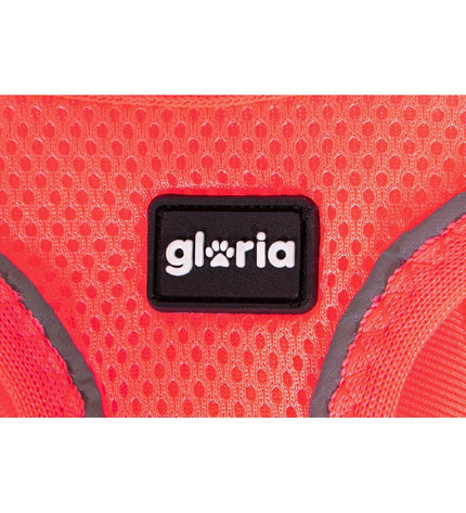 Pink Gloria dog harness for medium-sized dogs, 32.8-35.4 cm neck, 45-47 cm chest, comfortable and adjustable.