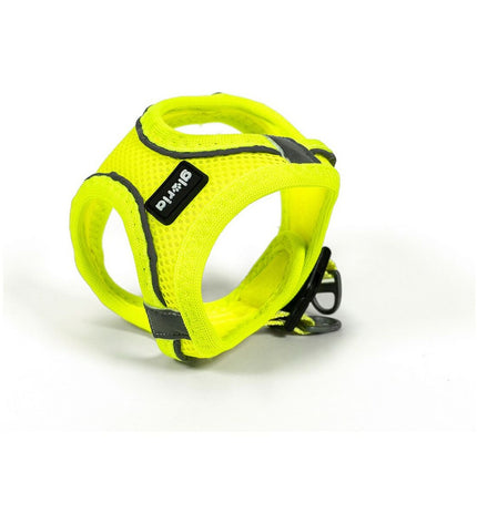 Gloria Air Mesh Trek Star yellow adjustable dog harness with breathable mesh for medium-sized dogs, size L (33.4-35 cm)