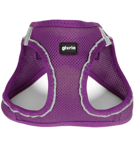 Purple Gloria Air Mesh Dog Harness, adjustable for medium-sized dogs 33.4-35 cm, with breathable mesh material.