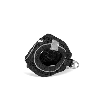 Black Gloria Trek Star dog harness for medium-sized dogs, adjustable neck and chest straps, 33.4-35 cm and 51-52 cm.