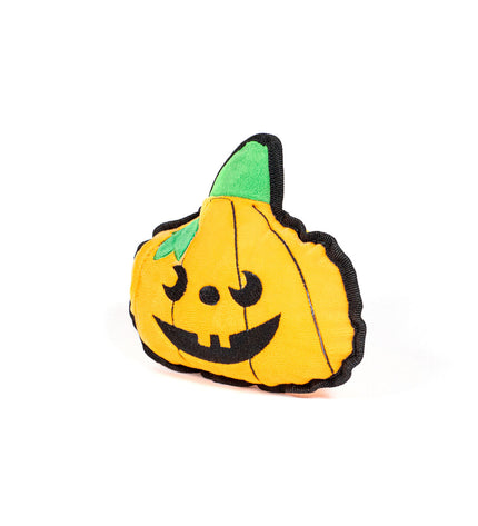 Gloria orange polyester dog plush toy shaped like a pumpkin, soft and durable for playful pets.