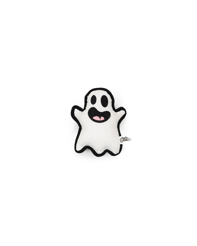 Gloria dog plush toy in white polyester with spooky ghost design, soft and durable for playful dogs.