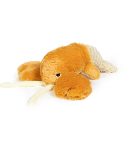 Soft Gloria orange polyester dog cuddle toy, perfect for comfort and play for dogs.