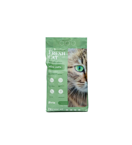 Gloria Bentonita Premium cat litter with Aloe Vera, 15 kg bag, soft and absorbent cat litter for hygienic feline comfort.