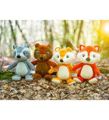 Gray polyester dog cuddle toy from Gloria, designed for comfort and play, featuring soft fabric and durable construction.