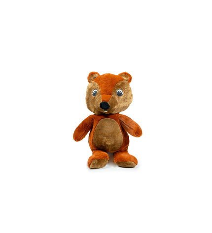 Brown Gloria dog plush toy made of polyester and polypropylene, designed for dogs, with a soft and durable appearance.