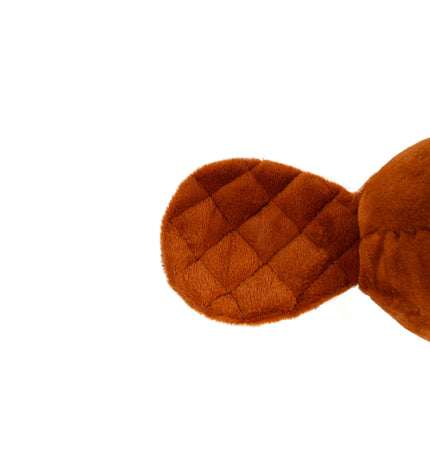 Gloria hondenknuffel in bruin polyester en polypropyleen, zacht en stevig honden speelgoed voor comfort en speelplezier.