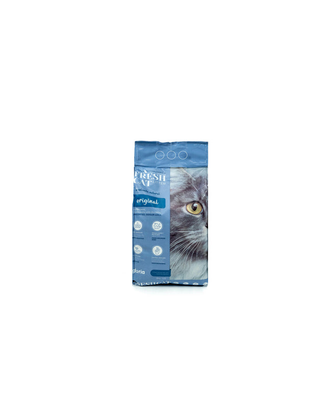 Two 10 kg bags of Gloria Original cat litter for cats, showing the packaging with branding and product details.