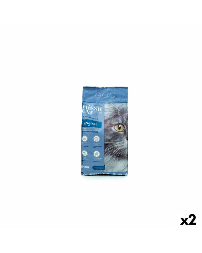 Gloria Original 10 kg cat litter, two bags of high-quality feline cat litter for odor control and clumping.