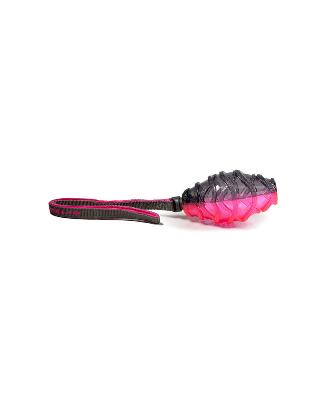 Gloria dog tennis ball launcher in gray and pink made of TPR, designed for active dogs to fetch and play.