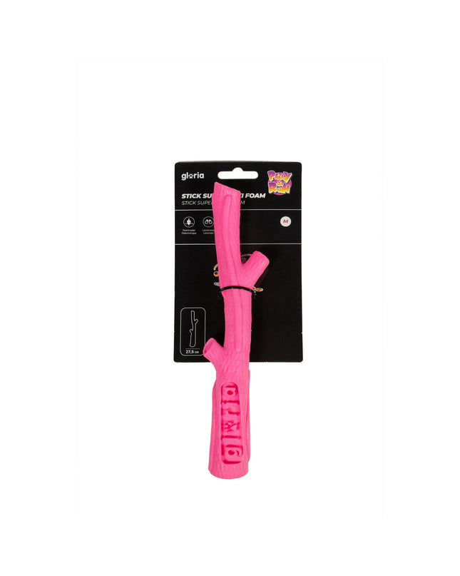 Pink Gloria dog chew toy, Play and Run model, 27.5 cm long, suitable for dogs to chew and play with.
