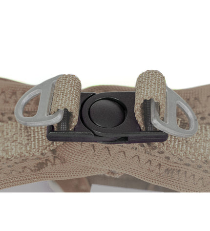 Beige Gloria dog harness for small dogs, 31-34.6 cm, adjustable, comfortable fit, suitable for pets with 27-28 cm neck circumference.