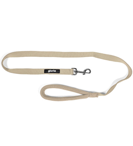 Gloria hondenriem 120 cm S in zwart met handvat en metalen clip voor veilige hondensleep en controle.