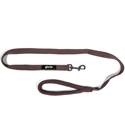 Brown Gloria dog leash, 120 cm long, made of durable material, suitable for walking and training dogs.